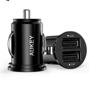 AUKEY Universal Mini Car Charger 2USB Car-Charger Auto Charger Mobile Phone Cell Phone Charging Adapter