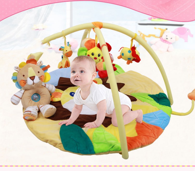 Big Head Lion Music Game Blanket Baby Fitness Holder Crawling Pad Educational Toys - Image 5