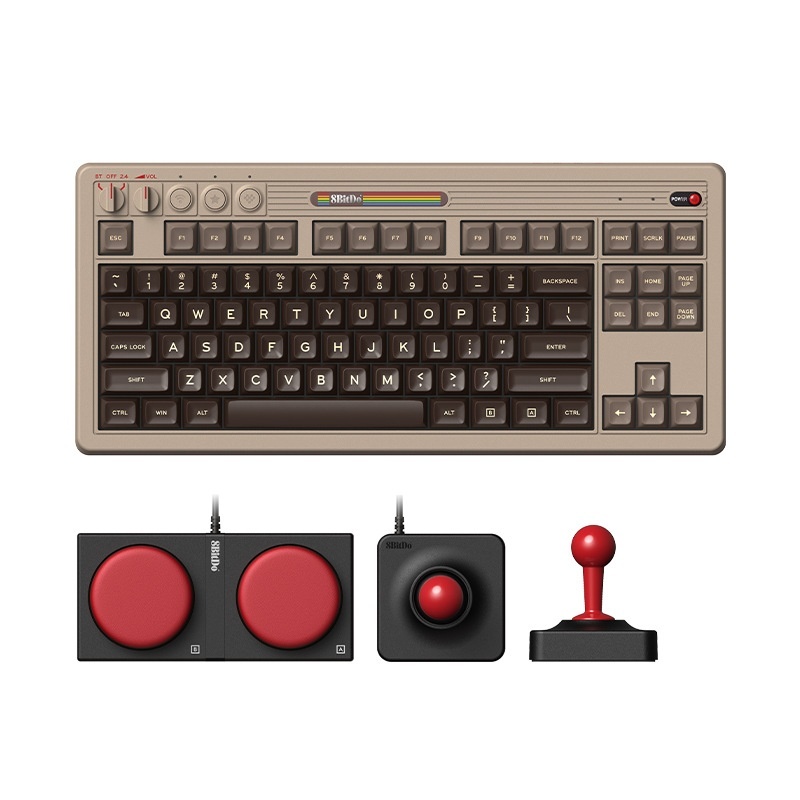 Retro Mechanical Gaming Keyboard Wireless Bluetooth With Rocker - Image 5