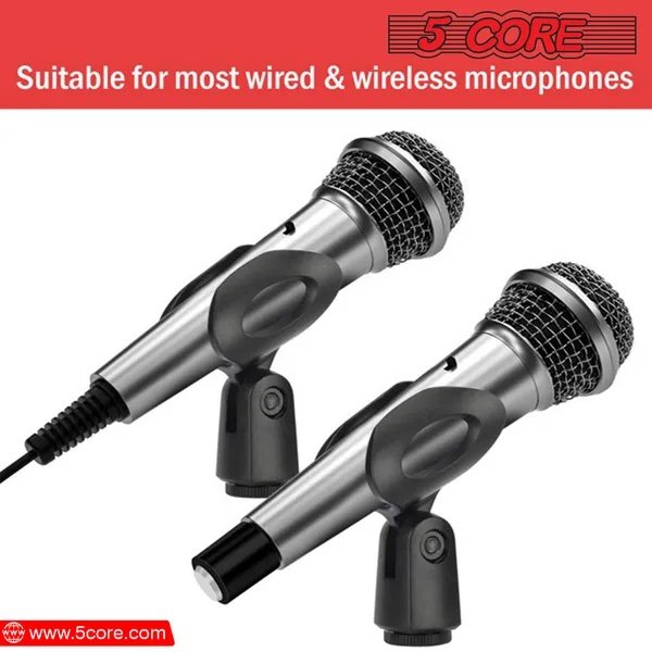 0074197b-1480-47f2-9f00-634998e8d810.jpg 5 Core Microphone Clip Holder 2 Pieces With Screw Adapters 5/8 To 3/8 Inch - Image 2