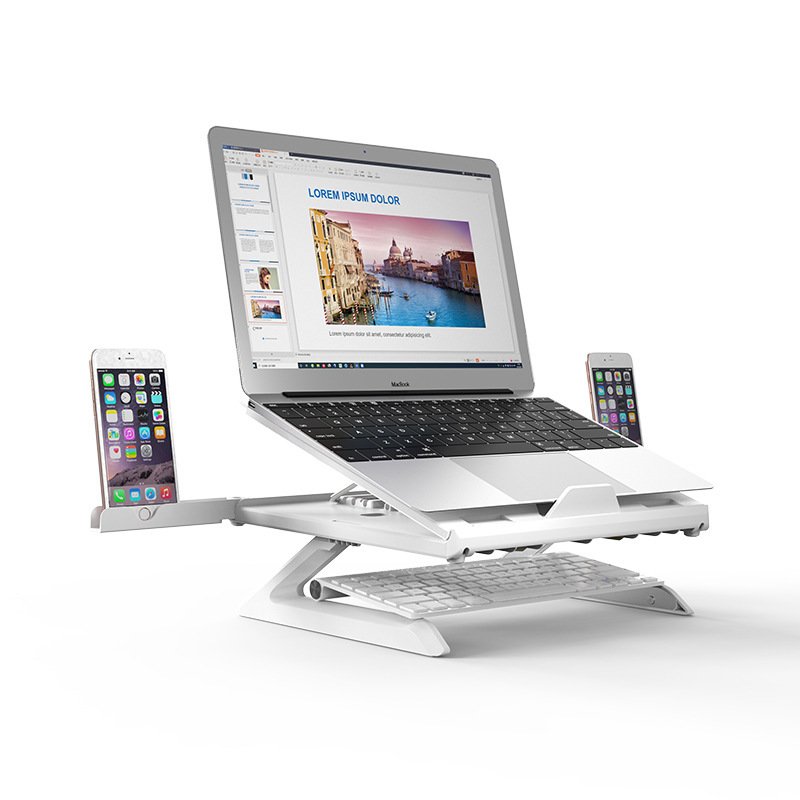 1081359621418.jpg New Laptop Stand Multifunctional Folding Lift Portable Laptop Stand Monitor Increase Rack Aluminum Alloy Base - Image 5