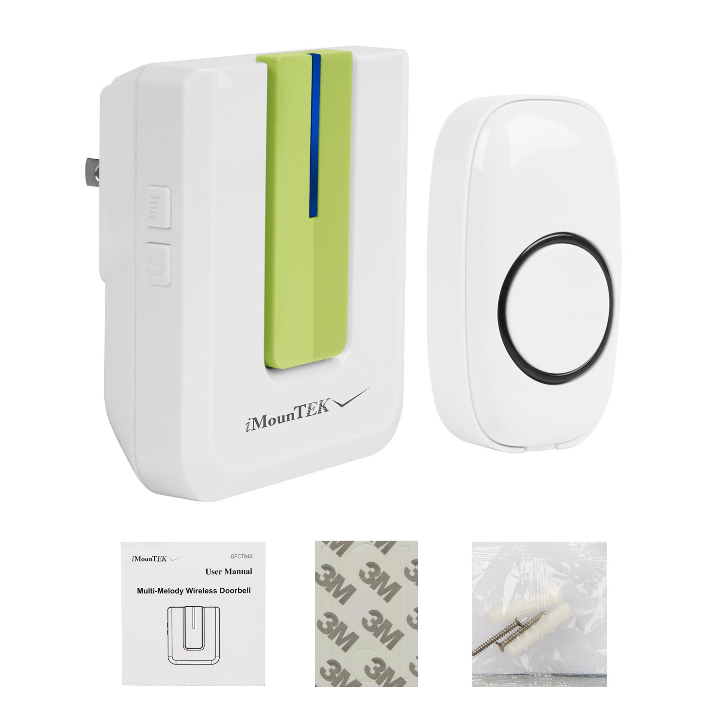17074622-aa42-433d-9486-e9121eb16bfd.jpg Wireless Doorbells Rings 1 Thousand FT Operating Range IP44 Waterproof Door Chime With 1 Plug Receiver Chimes 52 Melodies LED Indicator Bells For Office Apartment House