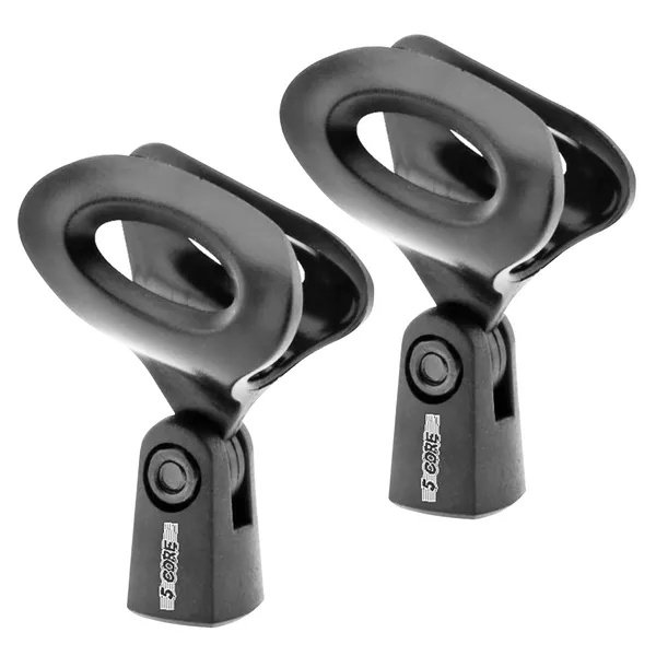 27f4bfec-48b6-45c5-9f24-73e276396ae8.jpg 5 Core Microphone Clip Holder 2 Pieces With Screw Adapters 5/8 To 3/8 Inch