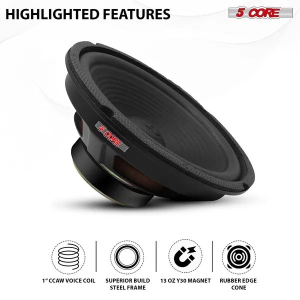 33368b93-d1b9-40d8-a924-acac9dda59b3.jpg 5 Core 8 Inch Subwoofer Speaker 1000W Combined Peak 4Ohm Replacement Car Bass Sub Woofer - Image 2