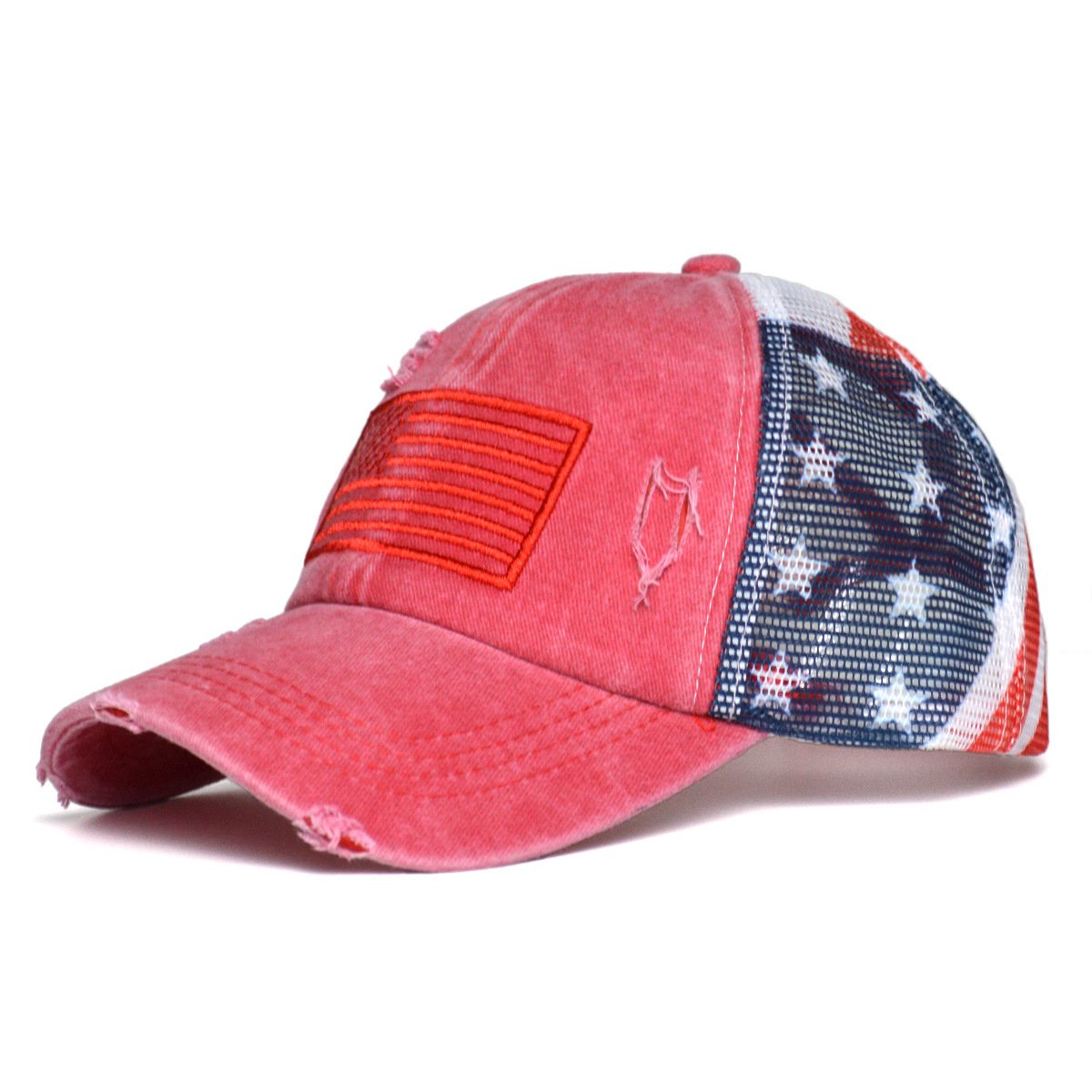 529cfb7e-ae8d-4f2b-ab9a-39095cc61e1c.jpg Women's Ripped Embroidered Baseball Cap - Image 5