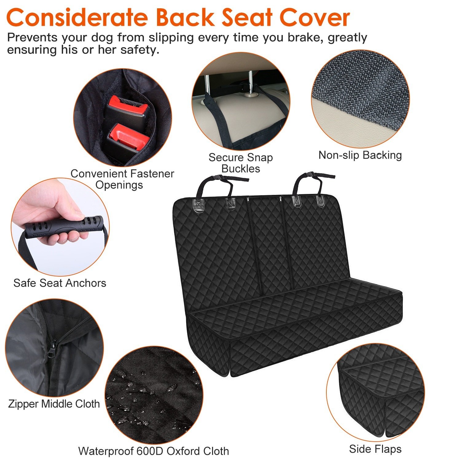 5e239624-d0d0-4c8f-b75f-8aee0264a783.jpg 1Pc Dog Car Seat Cover Waterproof Scratchproof Pet Car Rear Protector Mat Pet Back Seat Cover With Dog Seat Belt For Car Truck SUV - Image 6