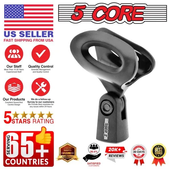 6fb31e8e-bc2b-438a-9a66-8bcf6b02f08d.jpg 5 Core Microphone Clip Holder 2 Pieces With Screw Adapters 5/8 To 3/8 Inch - Image 3