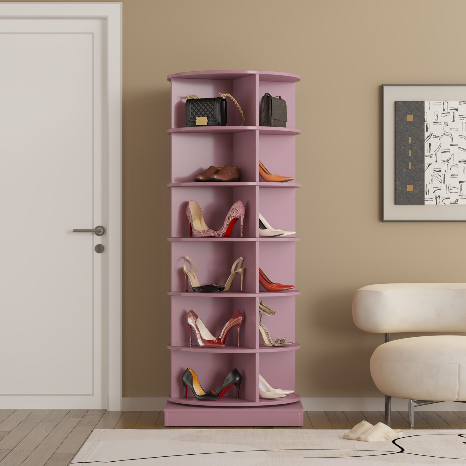 72efc751-d198-44ab-b201-204231b85c3a.jpg 360 Rotating Shoe Cabinet 6 Layers