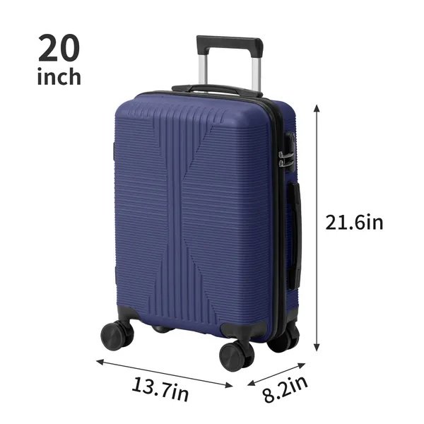 7f29ff17-e572-4d51-a2cb-2f6dd51fd69c.jpg Non-TSA Customs Lock 3-in-1 PP Trolley Case, 20in, 24in, 28in, PP, Navy Blue - Image 4