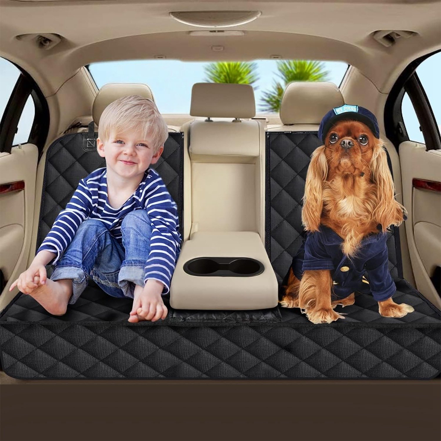 acfc59a5-d651-43e2-a9d4-455aec618074.jpg 1Pc Dog Car Seat Cover Waterproof Scratchproof Pet Car Rear Protector Mat Pet Back Seat Cover With Dog Seat Belt For Car Truck SUV - Image 7