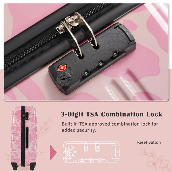 cabda297-5e0d-420f-be0e-eb77d370e164.jpg Hardshell Luggage Sets 3 Pcs Spinner Suitcase With TSA Lock Lightweight-20"+24"+28" Luggages - Image 2