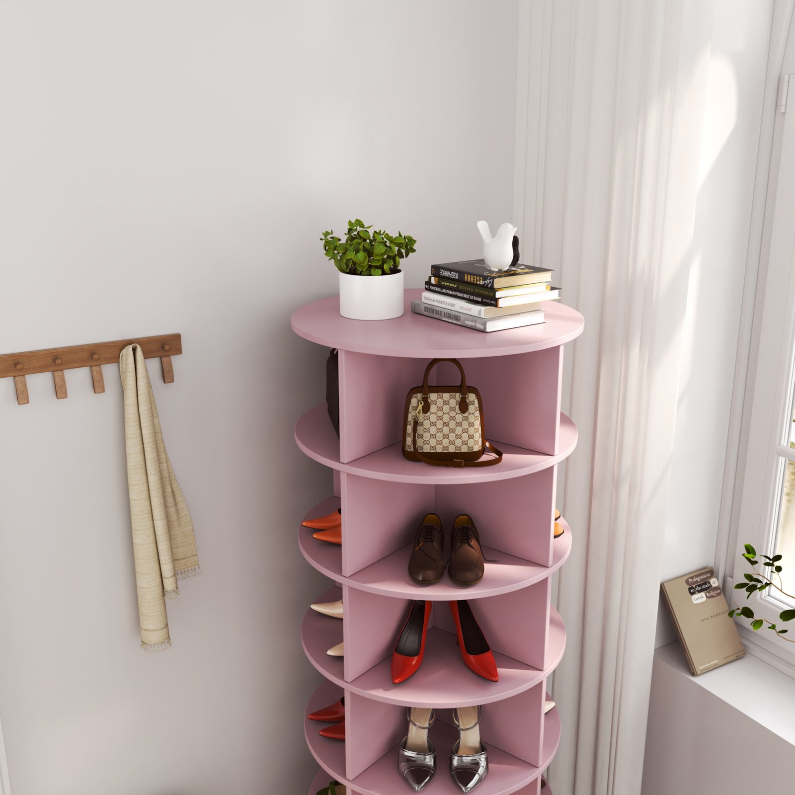 f04984cb-370e-41bc-9604-691a98afcf6c.jpg 360 Rotating Shoe Cabinet 6 Layers - Image 4